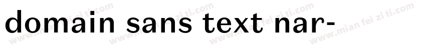 domain sans text nar字体转换